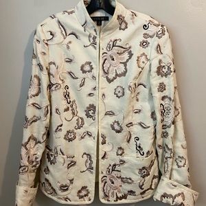 Linen Embroidered blazer